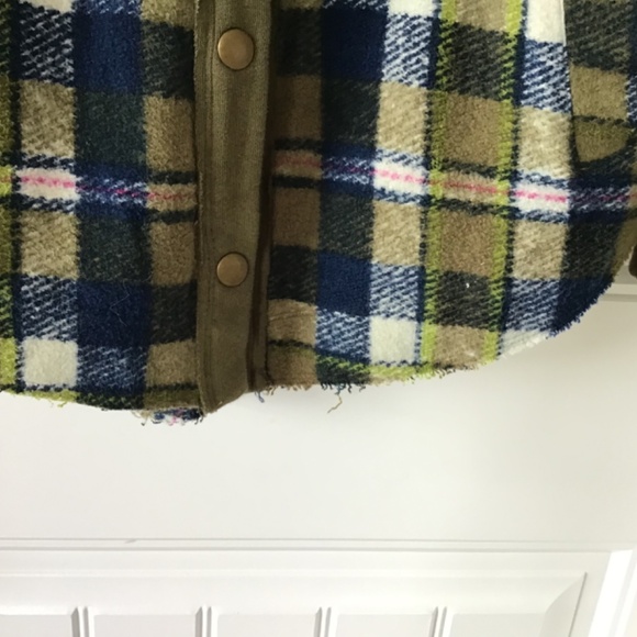Anthropologie Pilcro Plaid Contrast Shirt Jacket size xl - Picture 5 of 9